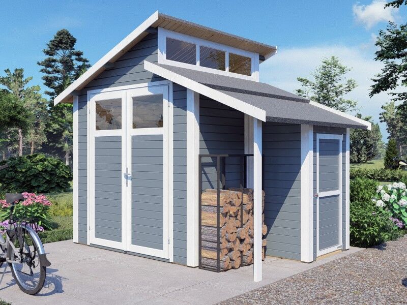 Gerätehaus Modell Studio Set 2 hellgrau