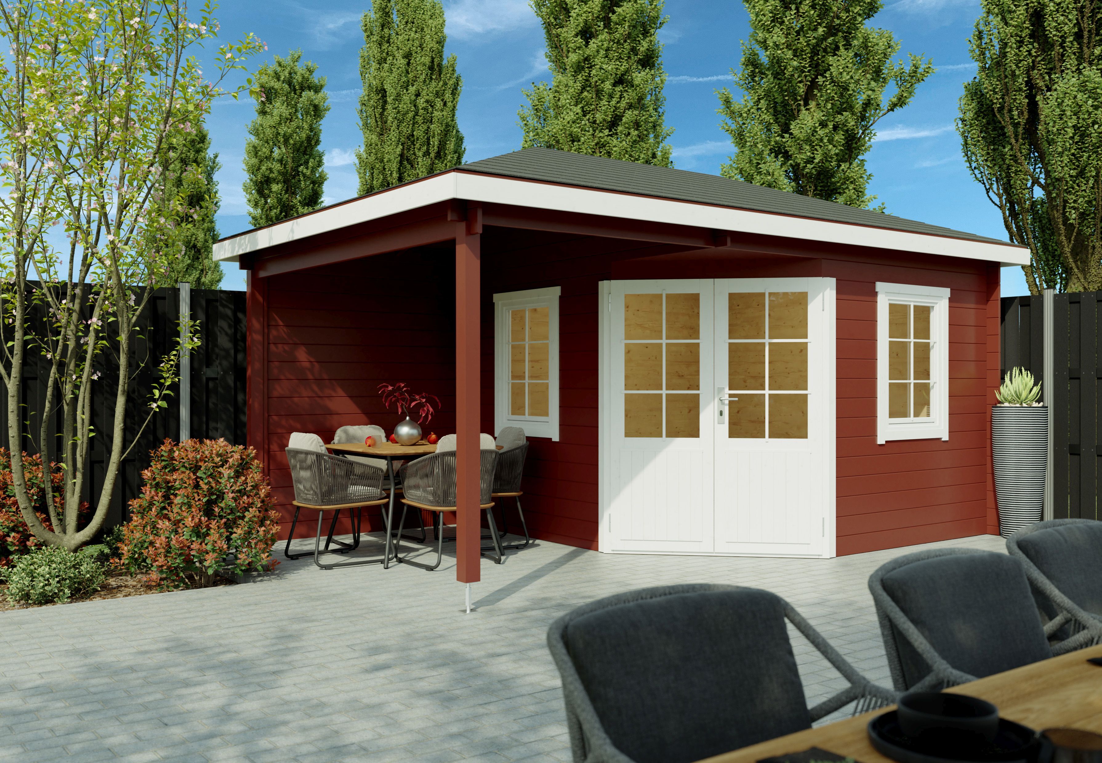 Fjordholz 5-Eck Gartenhaus Modell Evelyn 3B| Rabatt: 26%|4x3m