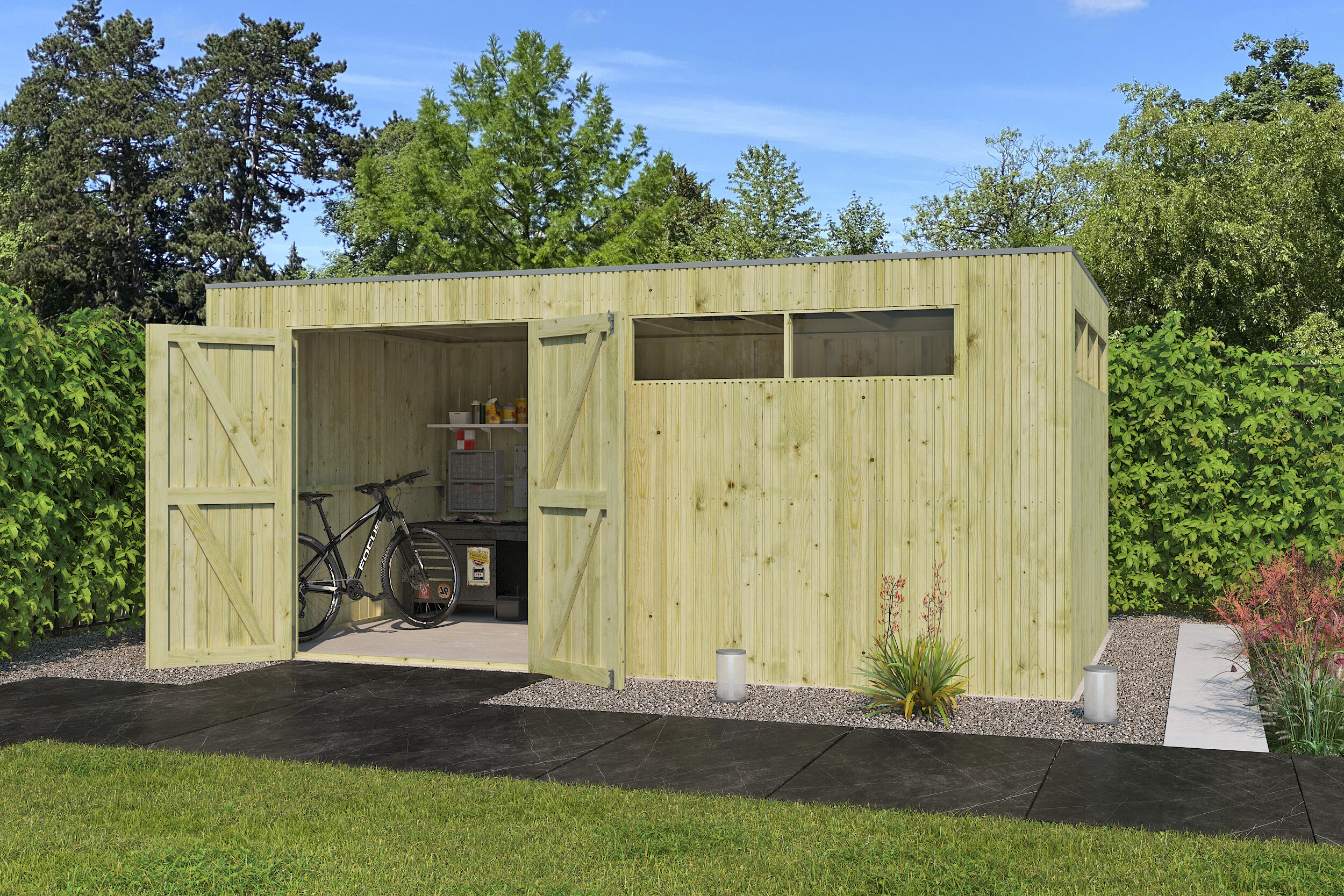 Gartenhaus Modell QBV3-Line 14,90 m² Rabatt: 26 %