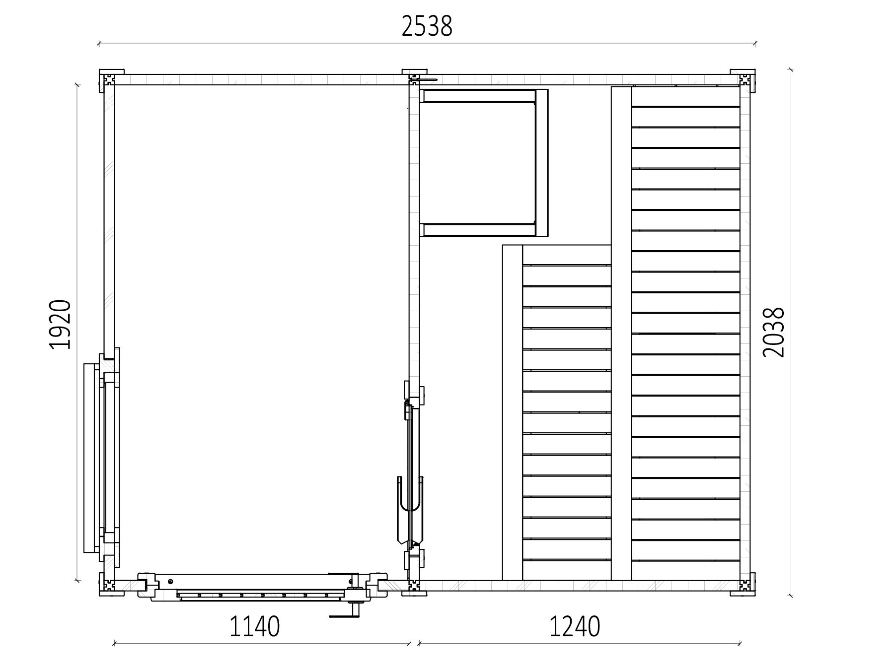 Fjordholz Saunahaus Modell Peetje 40