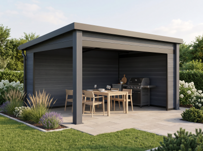 WPC Gartenlaube Modell Lounge 12,0 m²