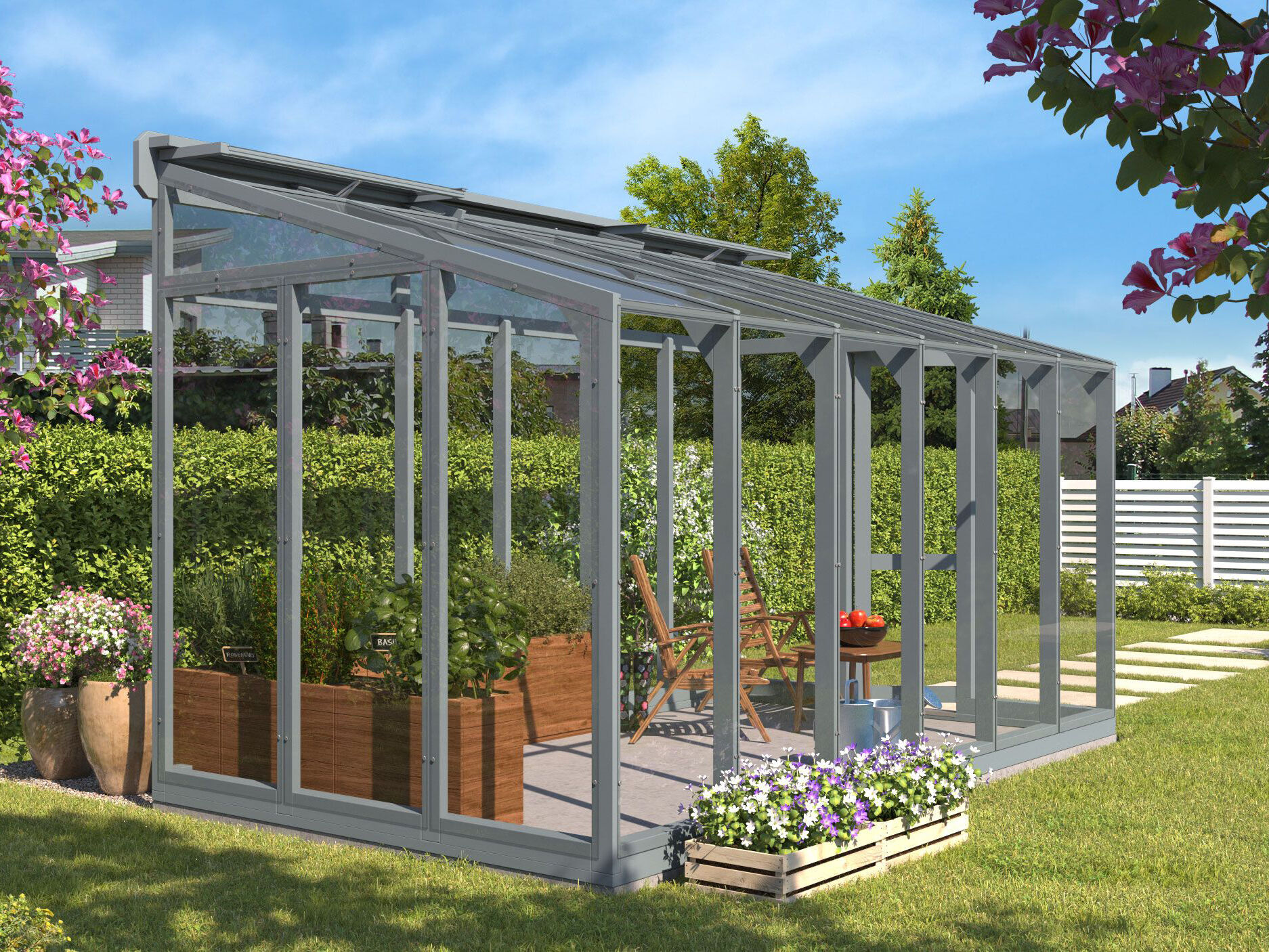 Fjordholz Premium Gewächshaus Modell Greenline Nr.