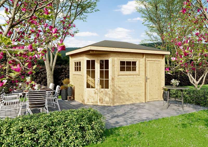 5Eck Gartenhaus liefern lassen Gartenhausfabrik