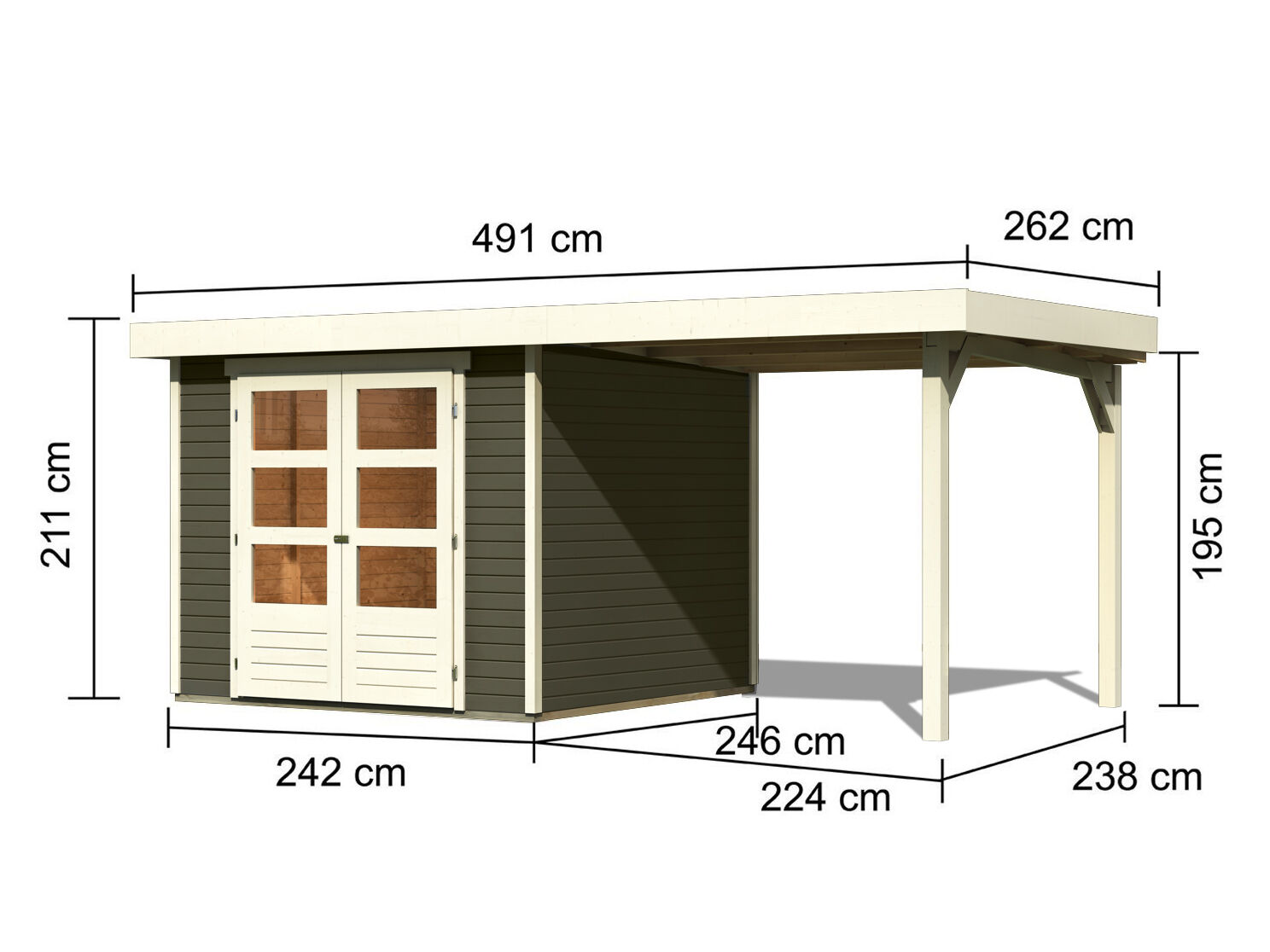 Gerätehaus Modell Ketola 3.5 Spar-Set-1 |Rabatt: 27 %
