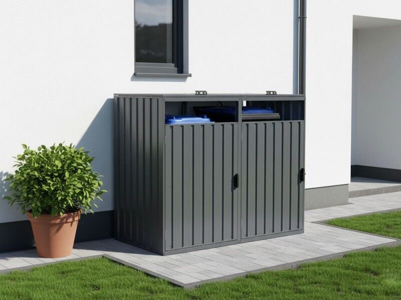 StarLine 2er Mülltonnenbox Modell Cubi Metall 240 l