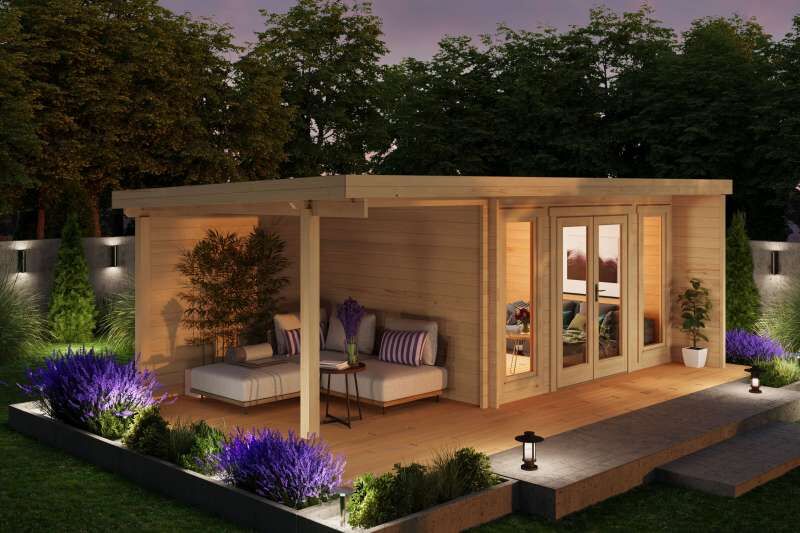 Hochwertige Luxus-Lounge-Gartenhäuser mit Glasfront