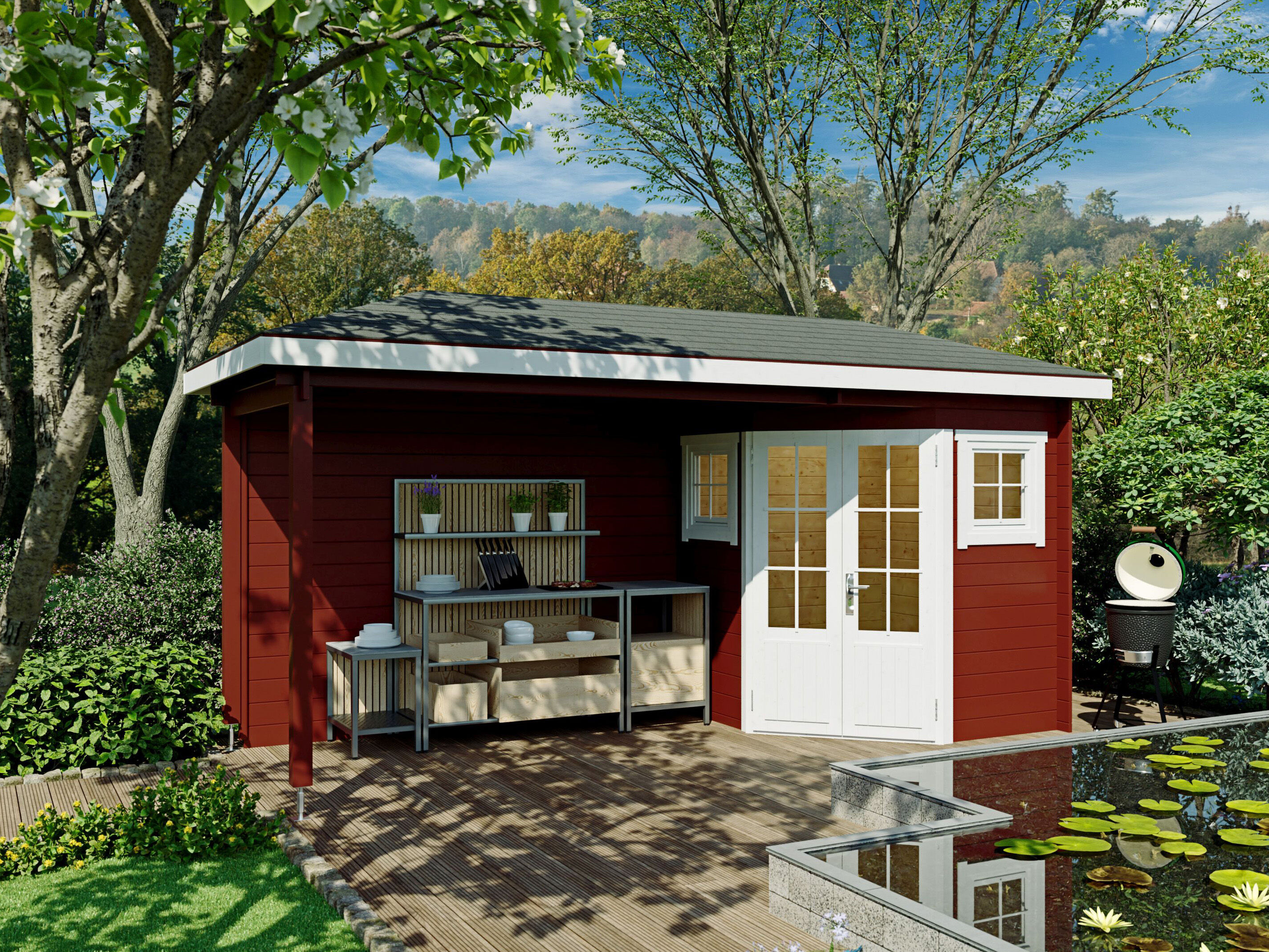 Fjordholz 5-Eck Gartenhaus Modell Evelyn 1C