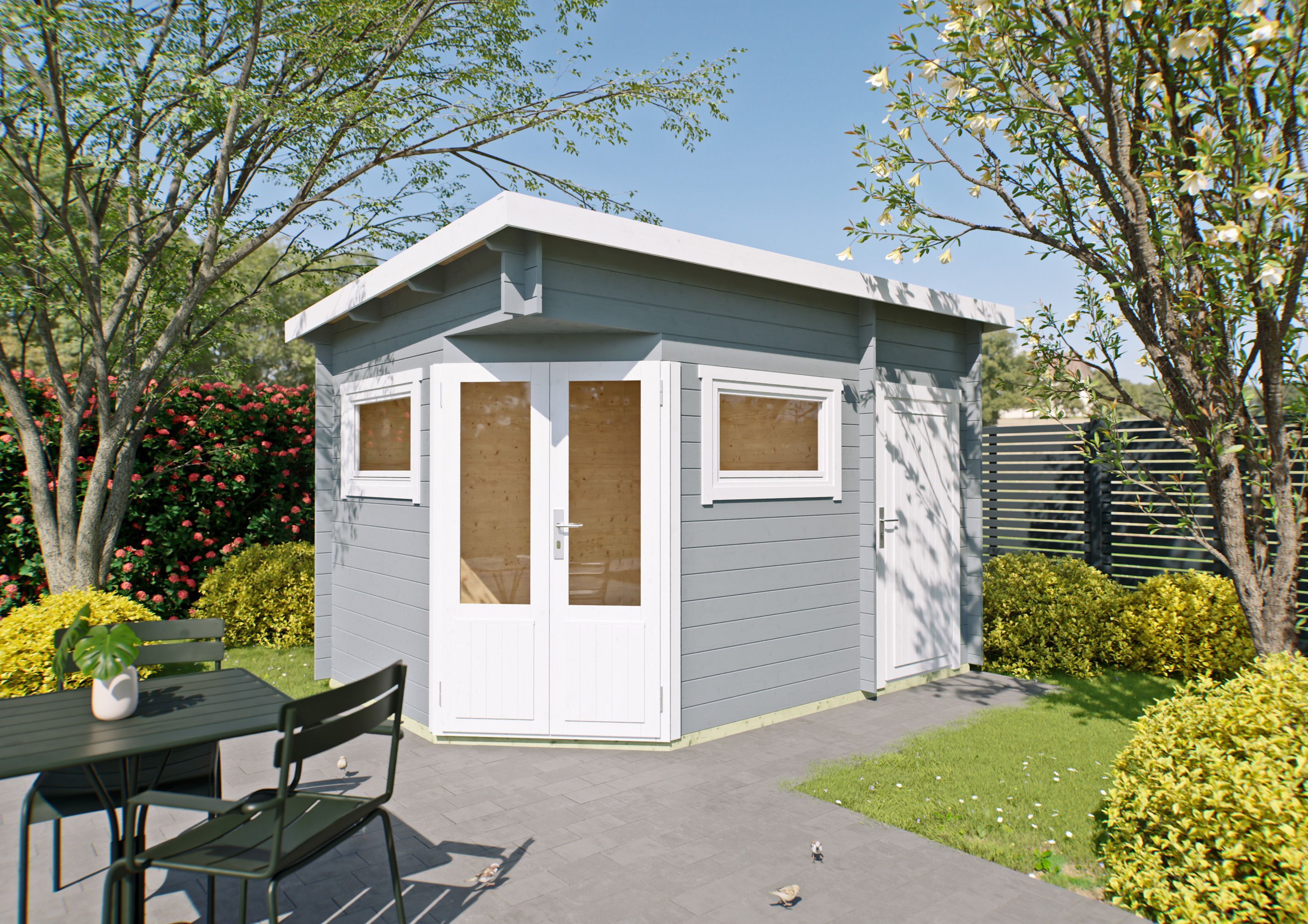 Fjordholz 5-Eck Gartenhaus Modell Leva 2E