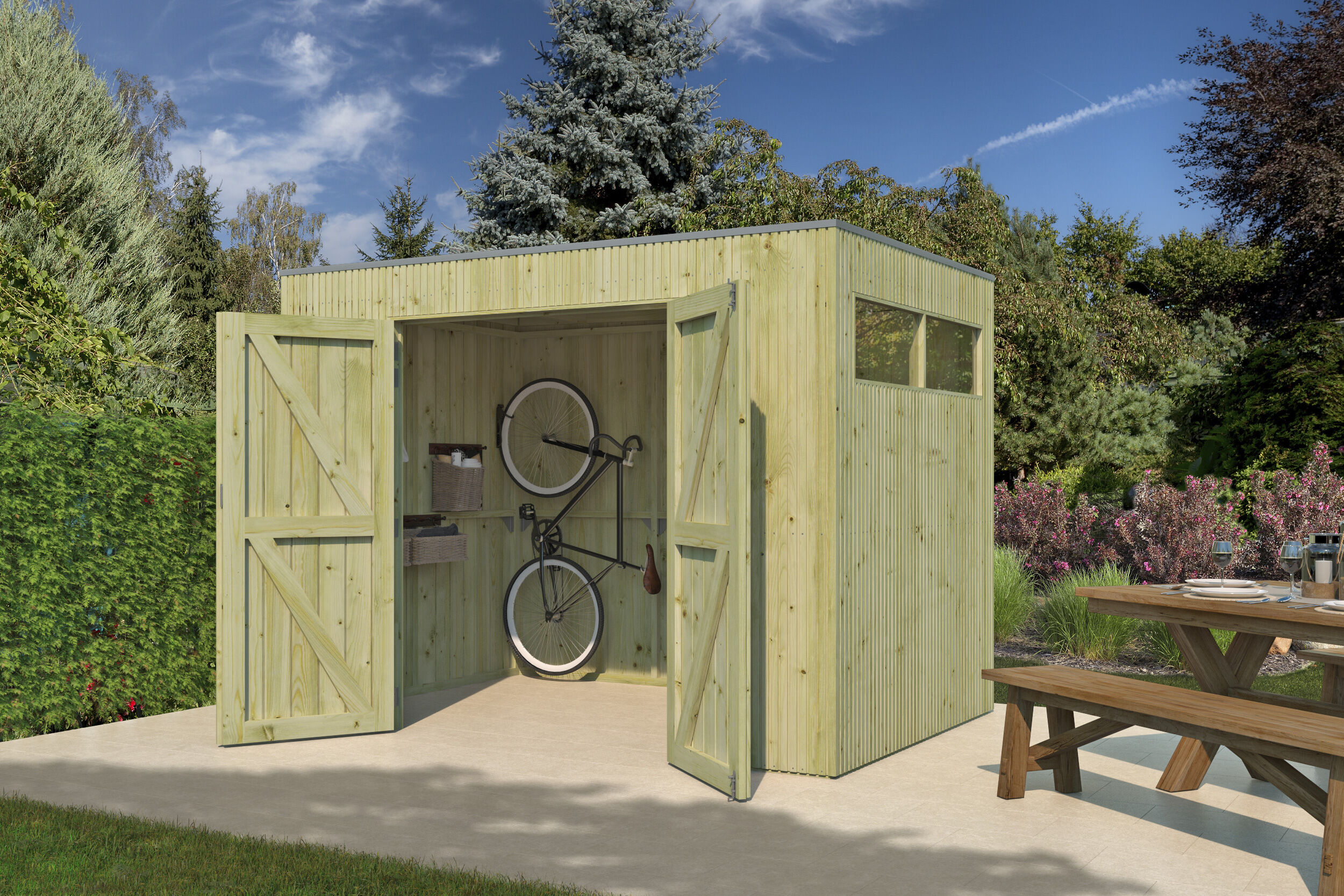 Gartenhaus Modell QBV3-Line 5,90 m² Rabatt: 26 %