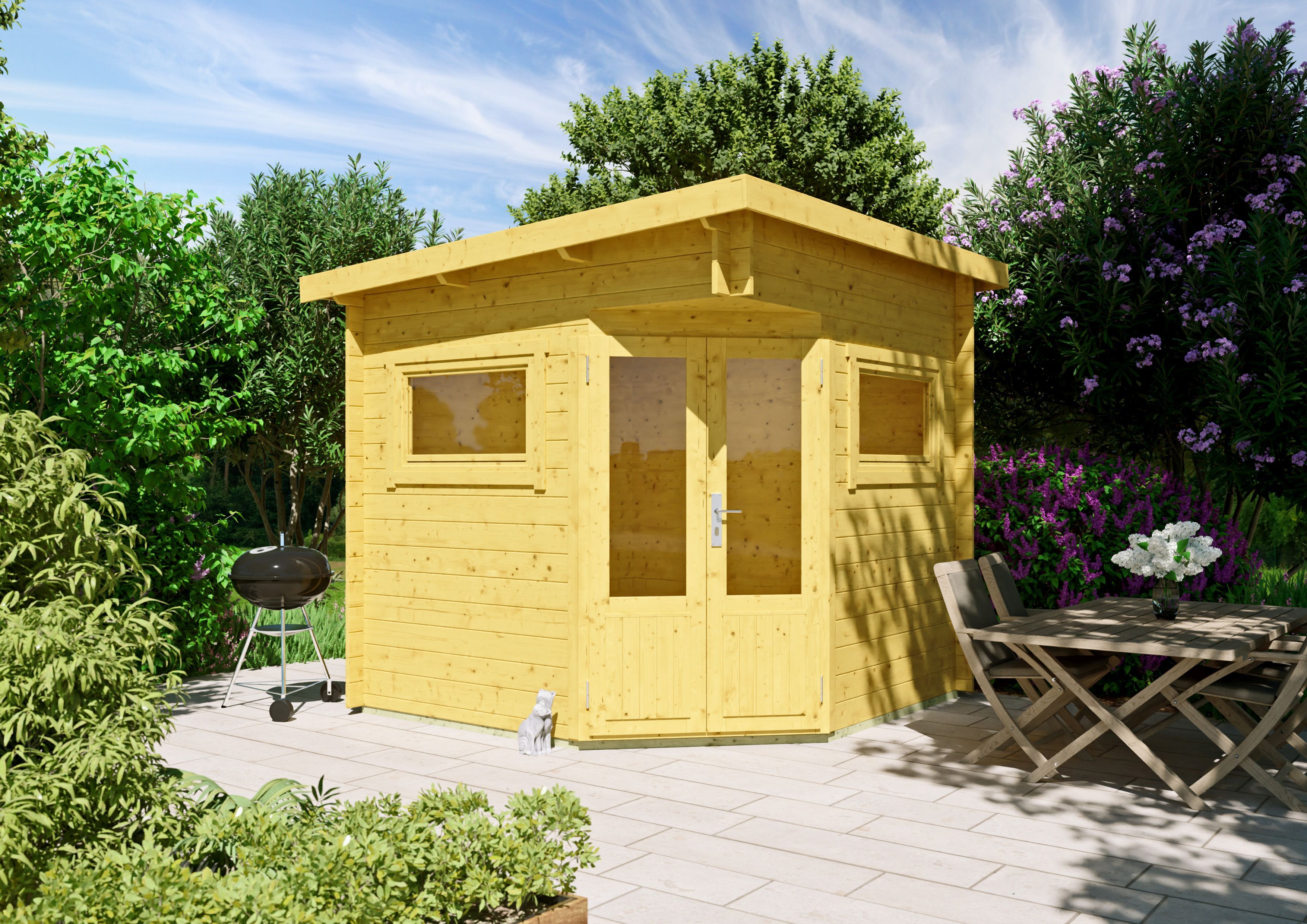 Fjordholz 5-Eck Gartenhaus Modell Leva 2E