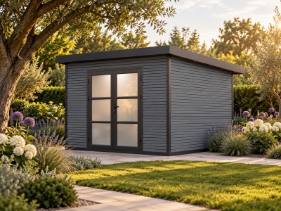WPC Gartenhaus Modell FineLine 8,4 m² Grau