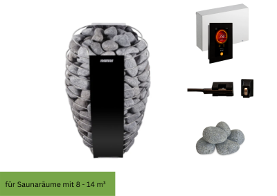 Harvia Saunaofen Spirit Schwarz 9 kW inkl. Saunasteuerung Harvia Fenix WiFi Core