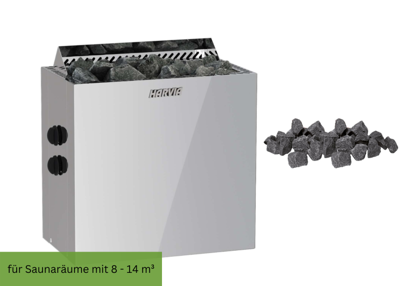 Harvia Qubic Saunaofen 9 KW mit eingebauter Steuerung