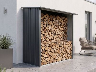 StarLine Metall Brennholzregal Modell WoodStock 1,45 m²