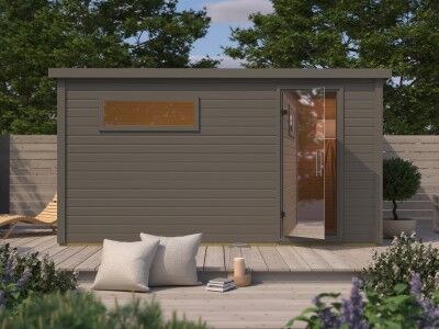Saunahaus Modell Kaija 6 terragrau
