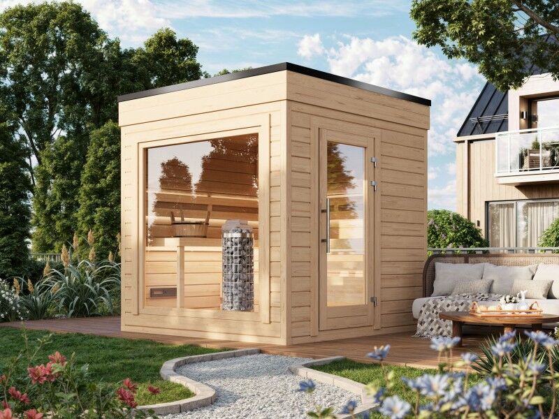 Fjordholz Saunahaus Modell Panorama Cube 70 A