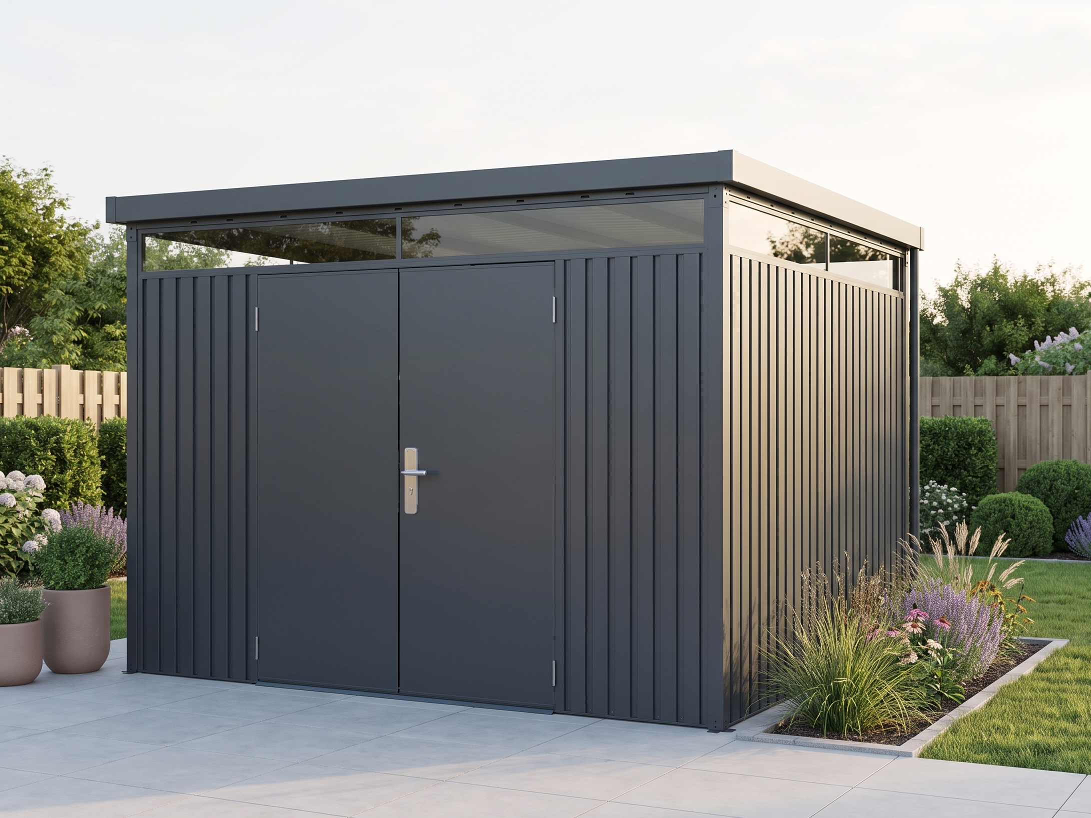 StarLine Metall Gerätehaus Modell Solidum 19,60 m²