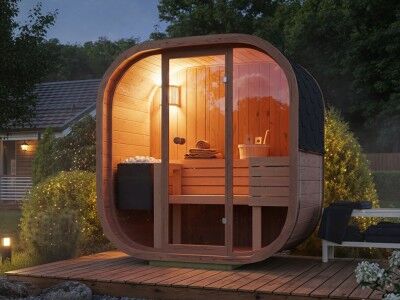 Fjordholz Fass-Sauna Modell Cubus-2