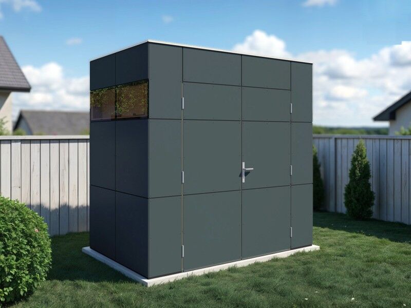 HPL Design Gartenhaus Mini anthrazit