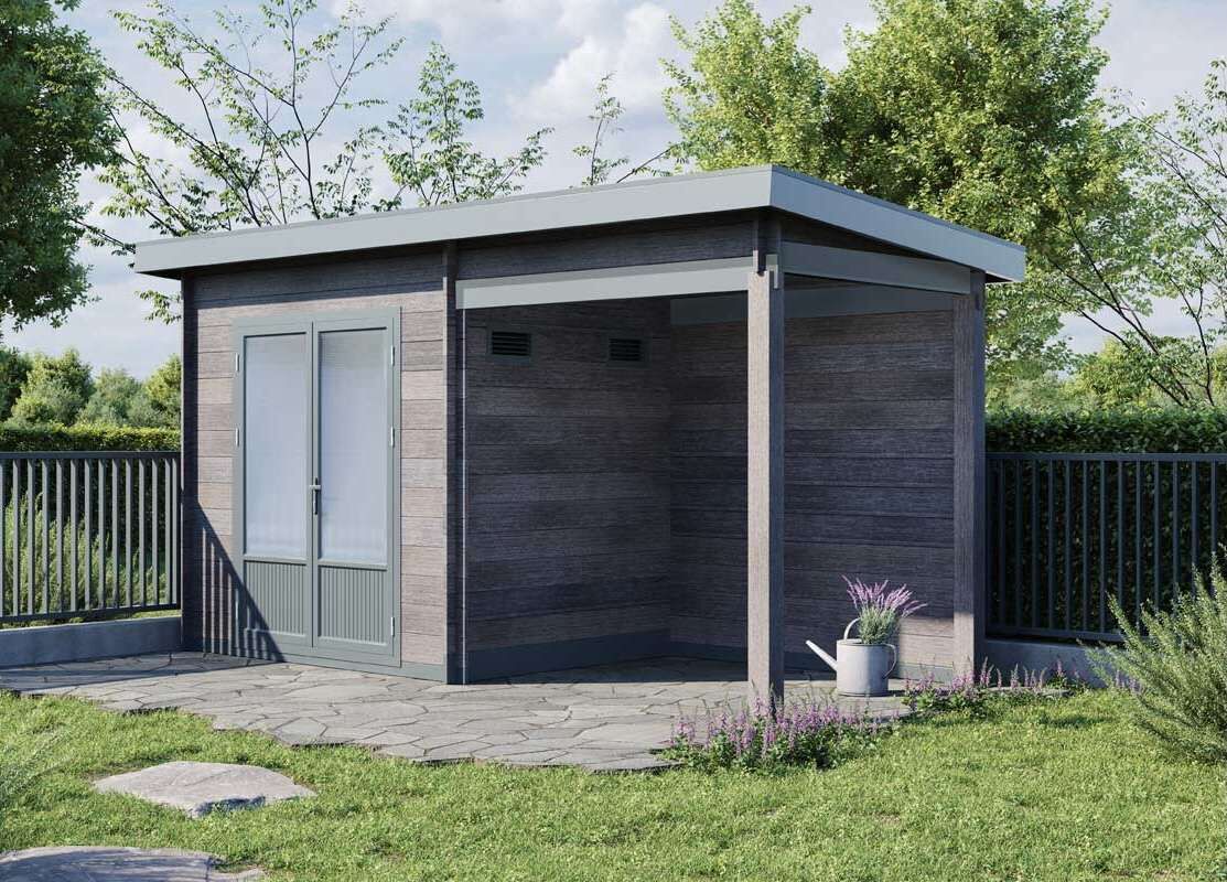 Wolff Finnhaus WPC Gartenhaus Trend B mit Lounge online bestellen