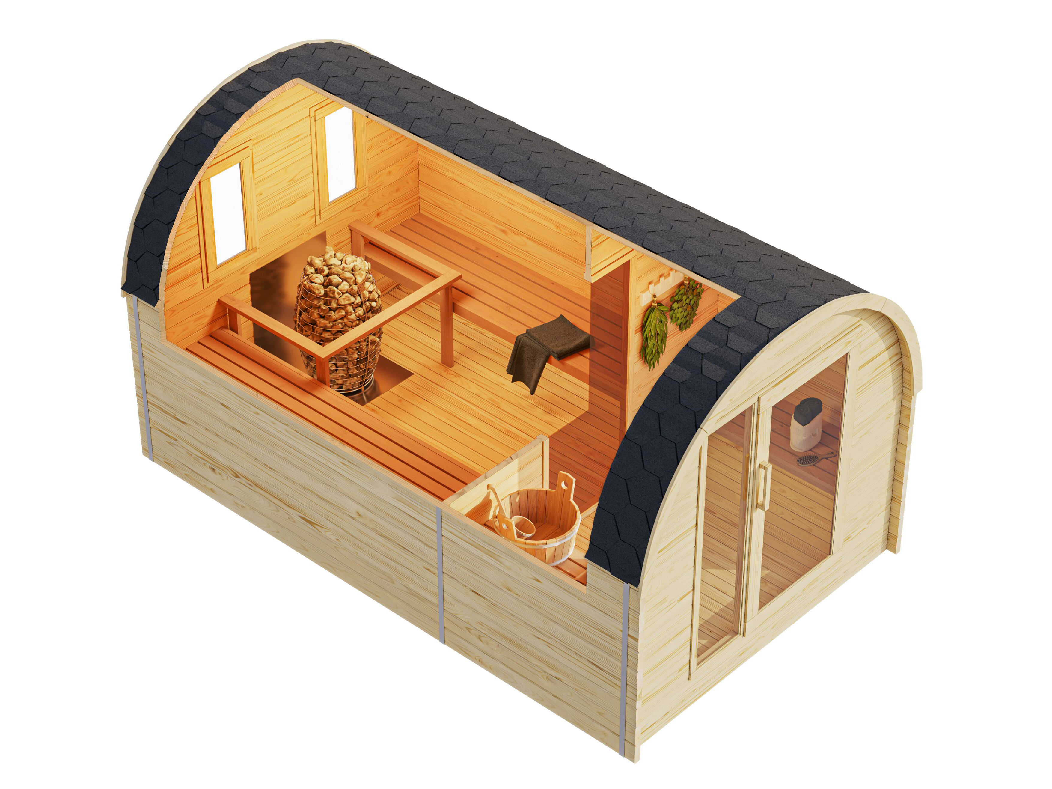 Fjordholz Pod Sauna Modell Luxe 400 cm 2...