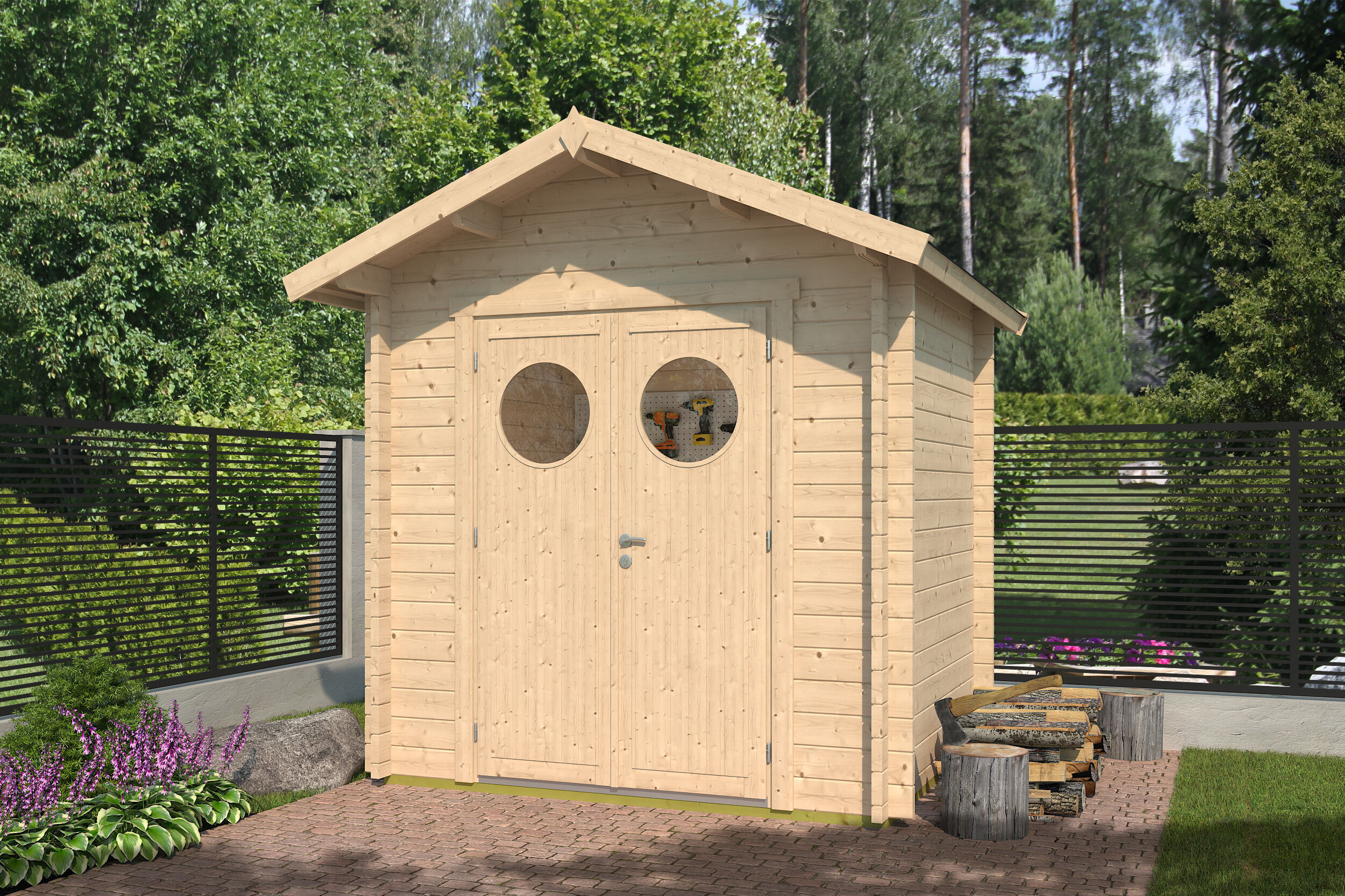 Fjordholz Gartenhaus Modell Lexi 44 C Premium