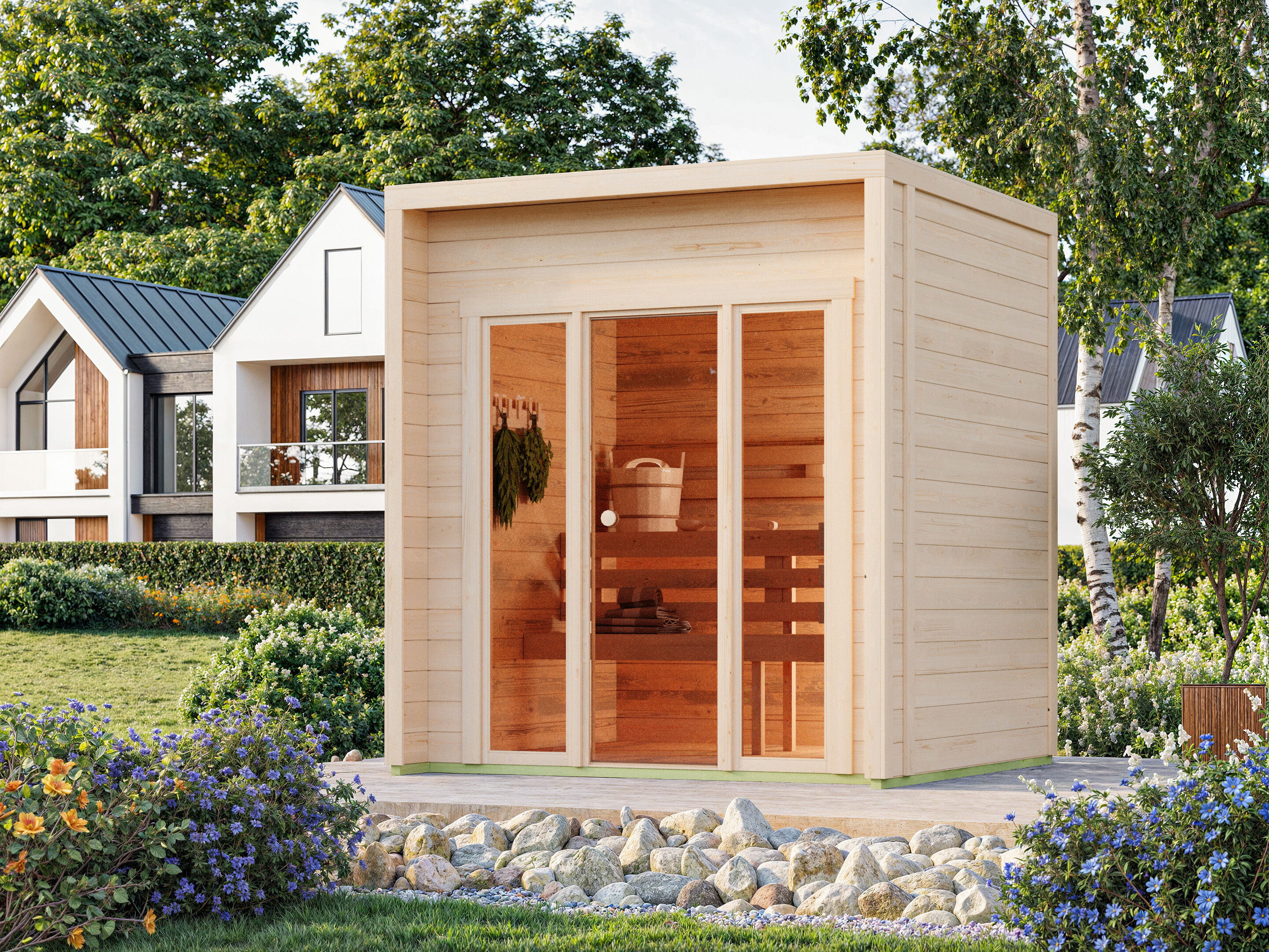 Fjordholz Saunahaus Modell Patio Größe XS