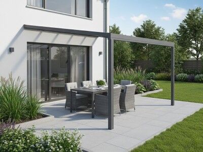 Alu Terrassenüberdachung Modell PolyLine 305 x 300 cm