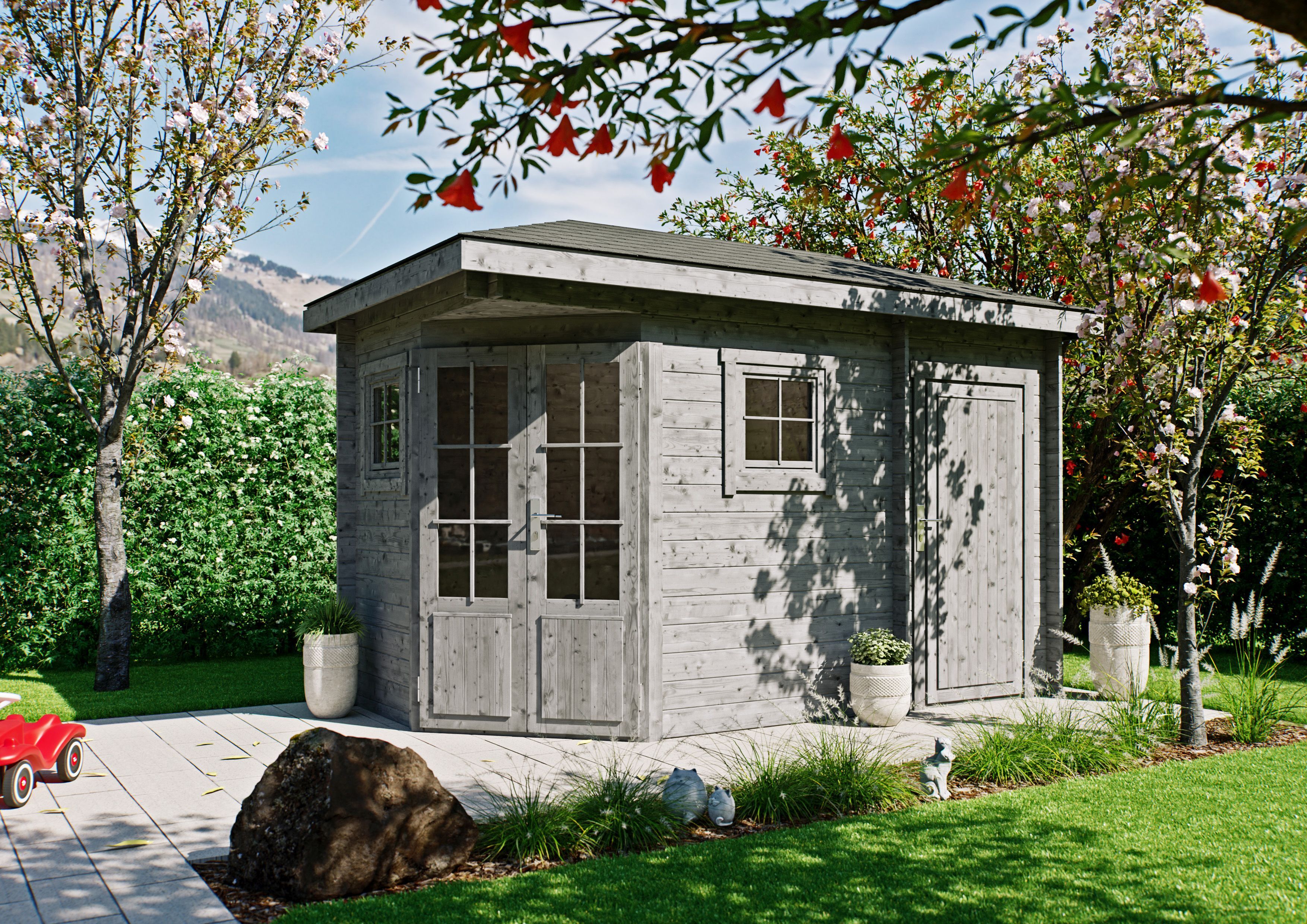 Fjordholz 5-Eck Gartenhaus Modell Evelyn 1B