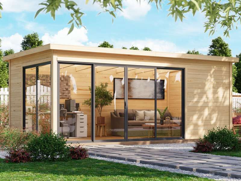 Hochwertige Luxus-Lounge-Gartenhäuser mit Glasfront