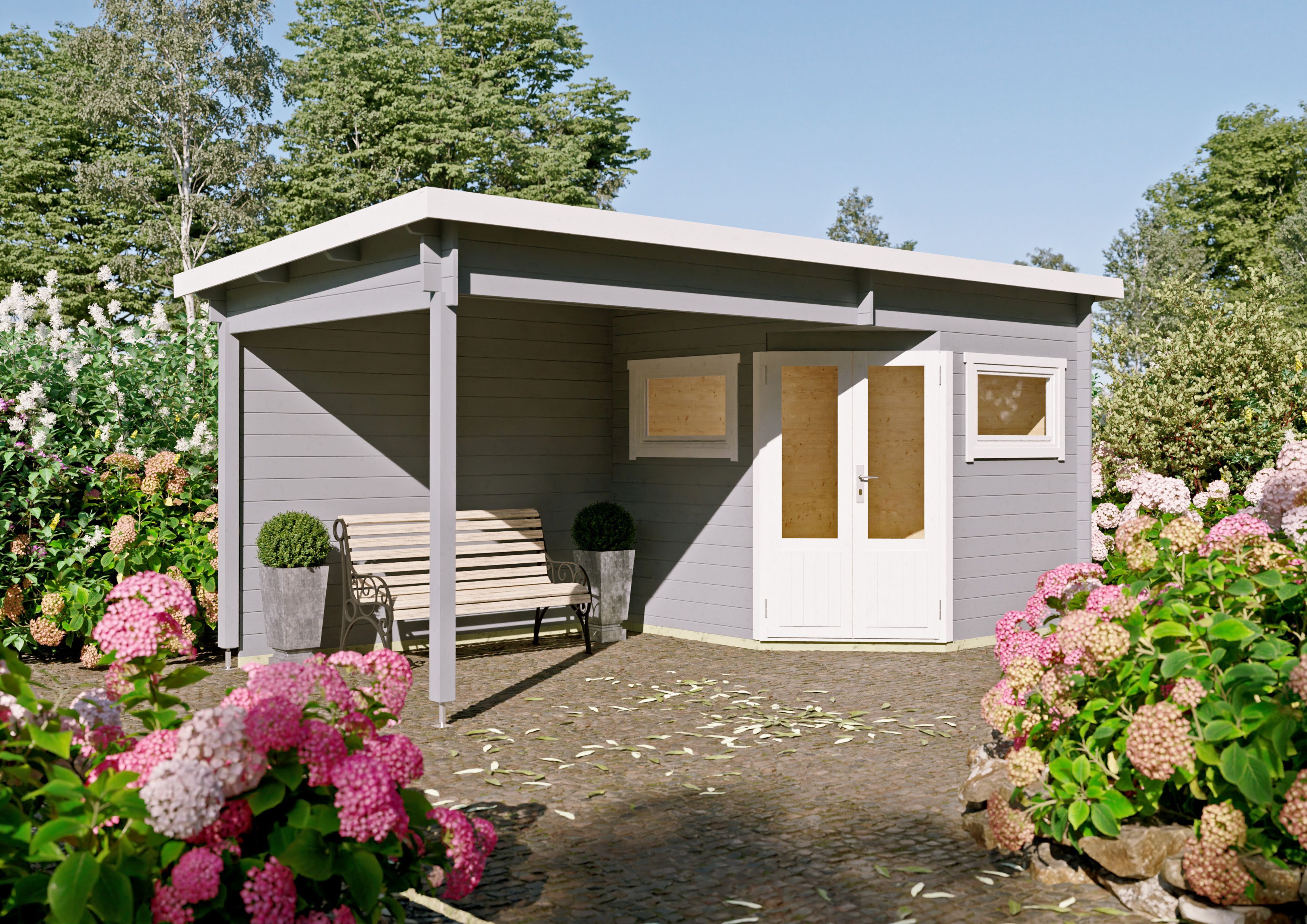 Fjordholz 5-Eck Gartenhaus Modell Leva 2E