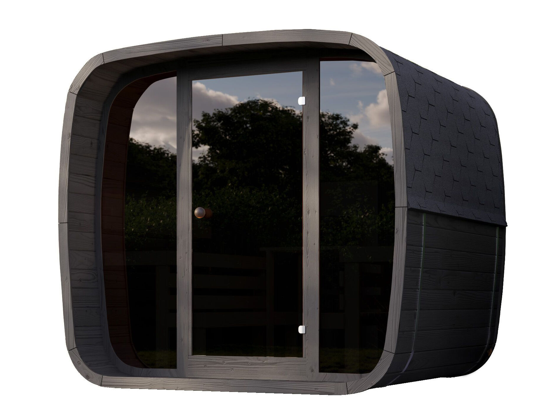 Fjordholz Fass-Sauna Modell Cubus-3 Blac... Fjordholz Fass-Sauna Modell Cubus-3 Blac...