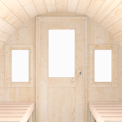 2 Fenster feststehend für Fass- Sauna Modell Quadro