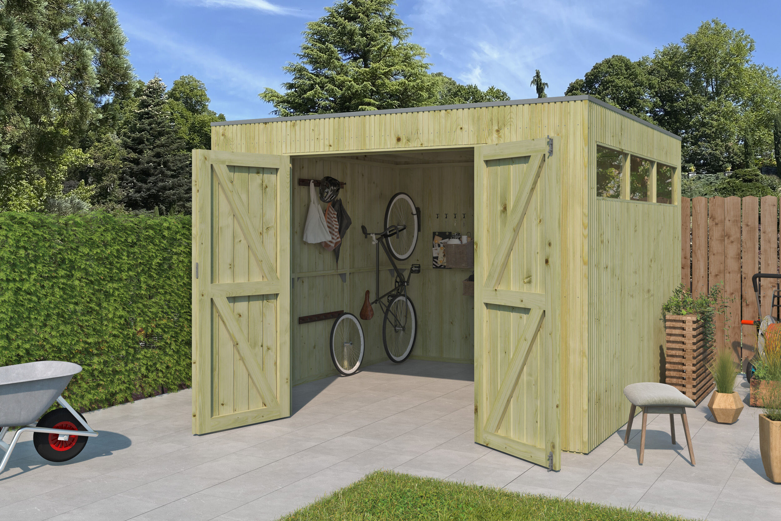 Gartenhaus Modell QBV3-Line 8,88 m² Rabatt: 26 %