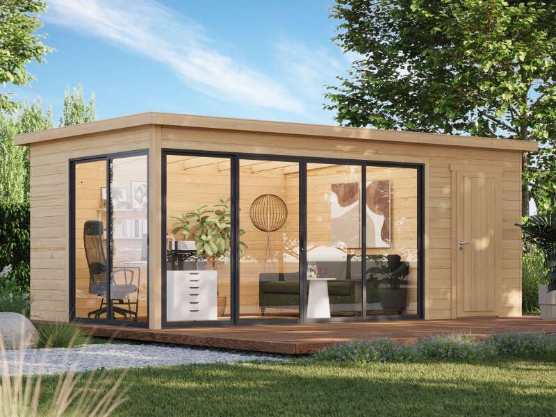Hochwertige Luxus-Lounge-Gartenhäuser mit Glasfront