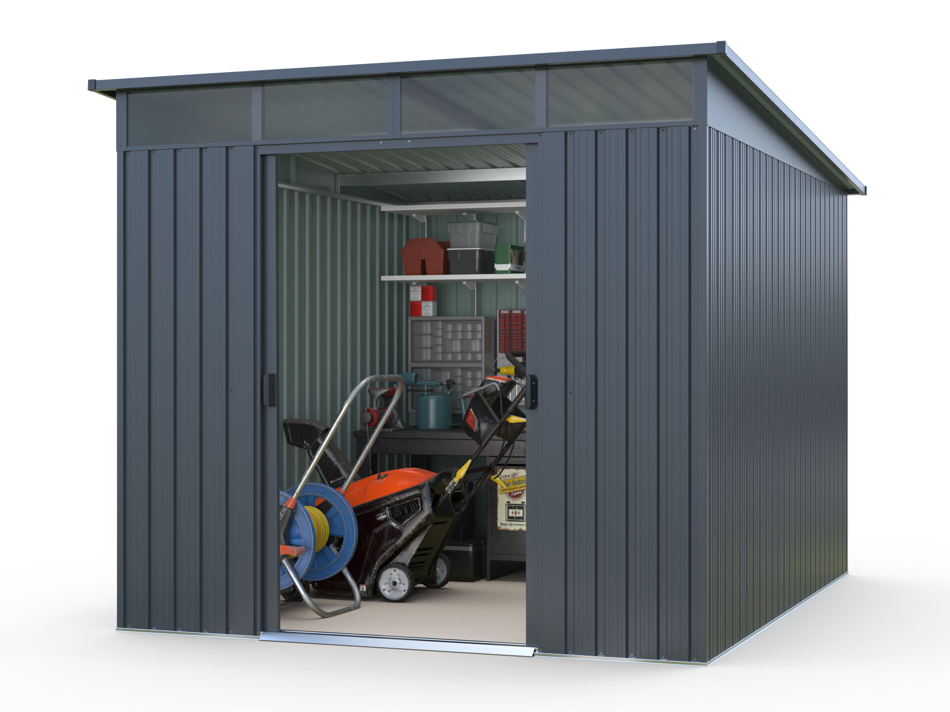 26% Discount! Metall Gerätehaus Modell Lübeck 5,98 m²