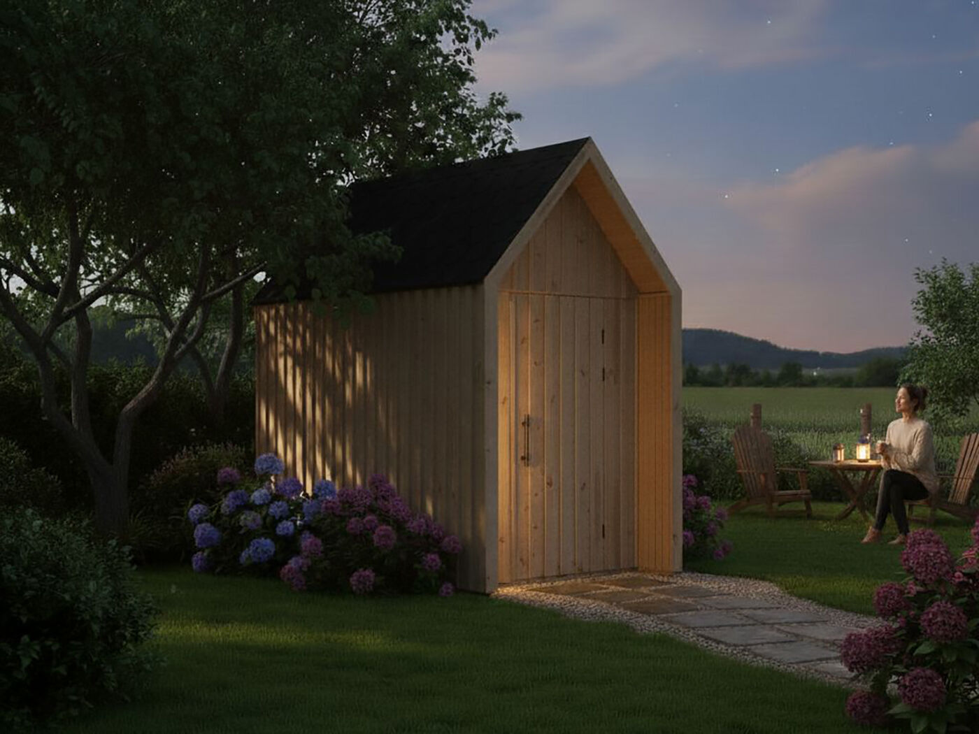 26% reduziert - Fjordholz Garten- und Gartenhaus Modell Västervik- 4m²