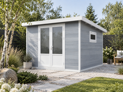 WPC Gartenhaus Modell Ligno White 8,4 m²