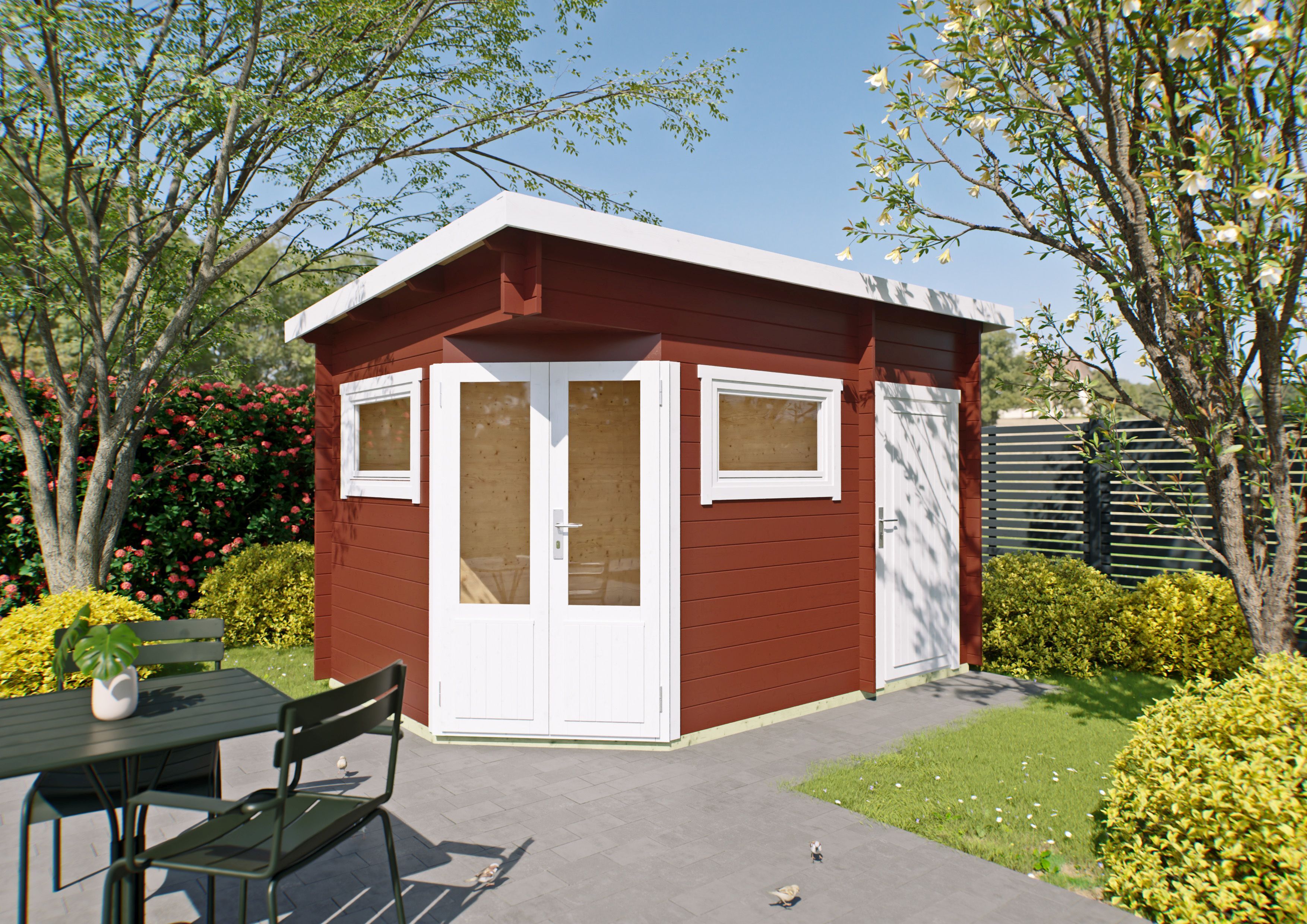 Fjordholz 5-Eck Gartenhaus Modell Leva 2E