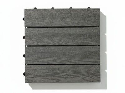 WPC Terrassenfliese Holzoptik Anthrazit Set 1 m²