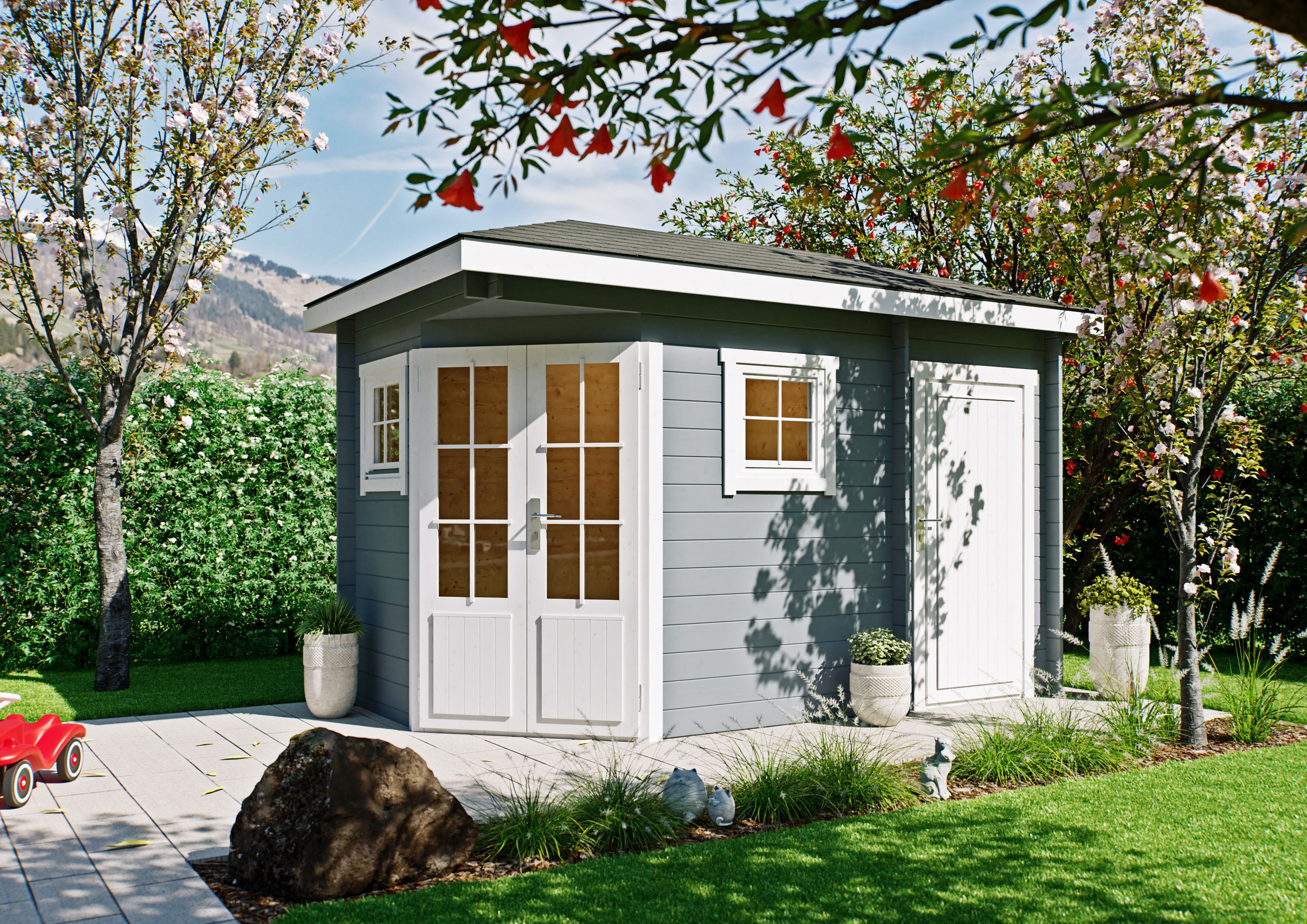 Fjordholz 5-Eck Gartenhaus Modell Evelyn 1B