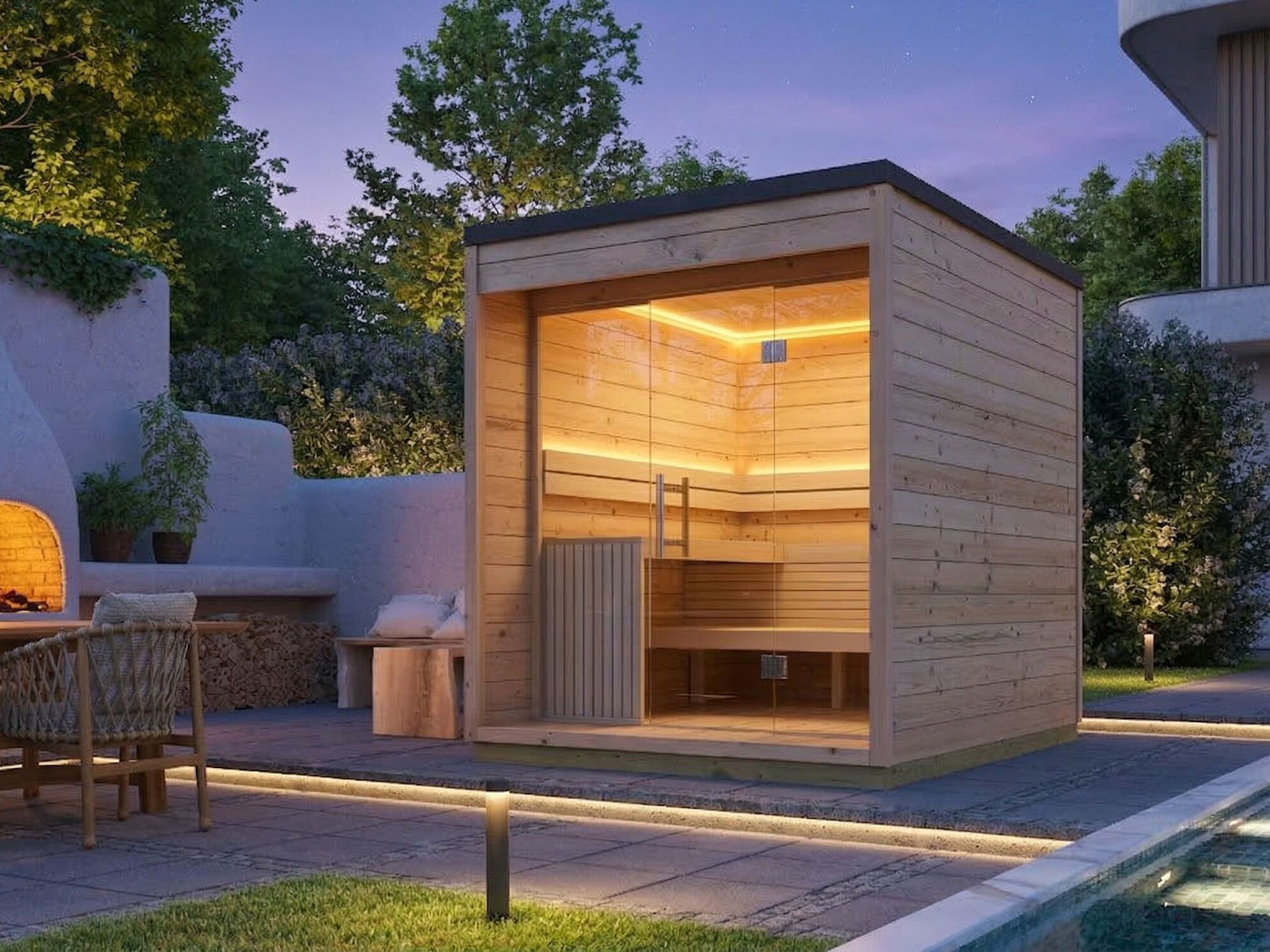 22% reduziert: Fjordholz Saunahaus Modell Luua Premium