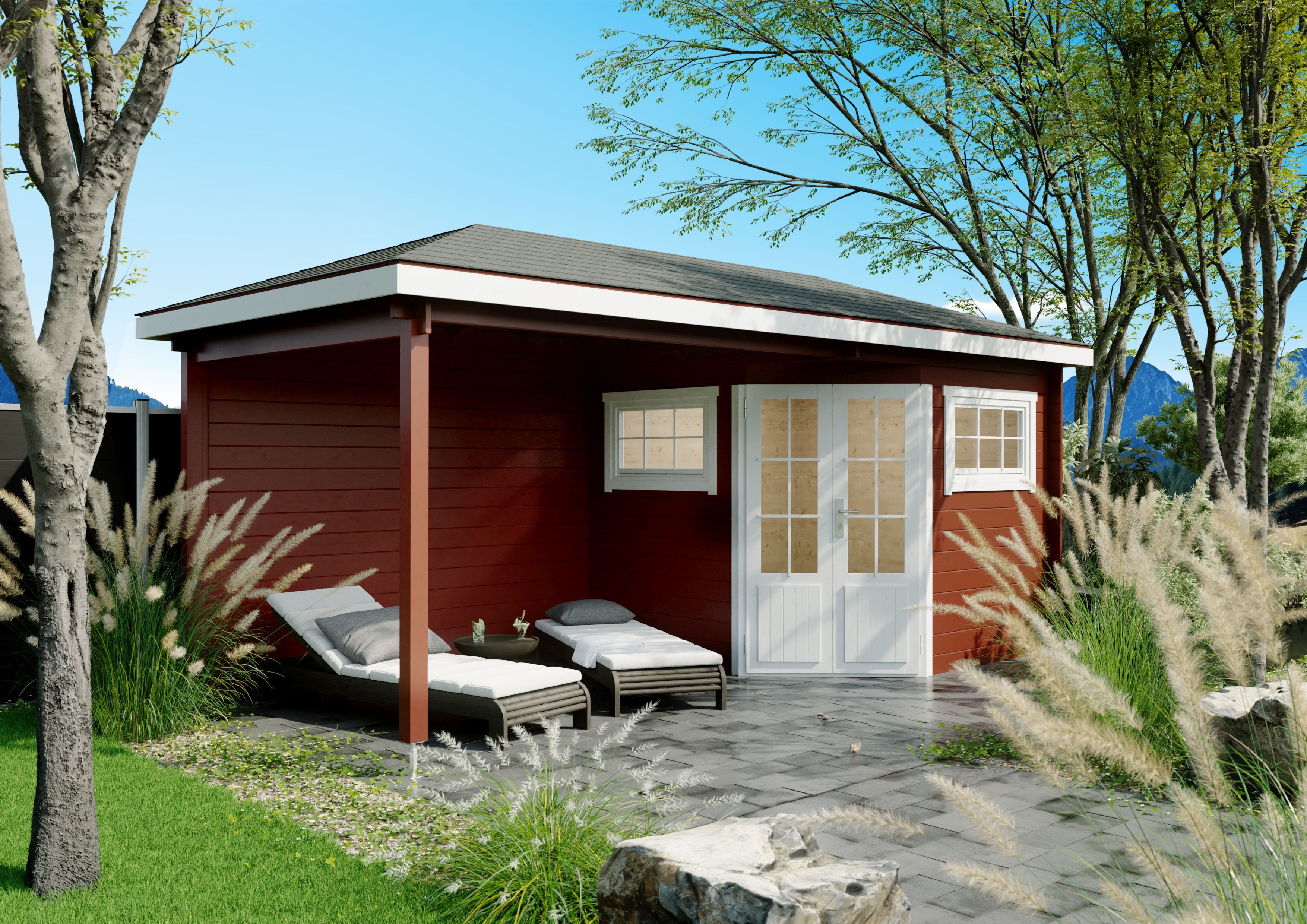 Fjordholz 5-Eck Gartenhaus Modell Evelyn 1B