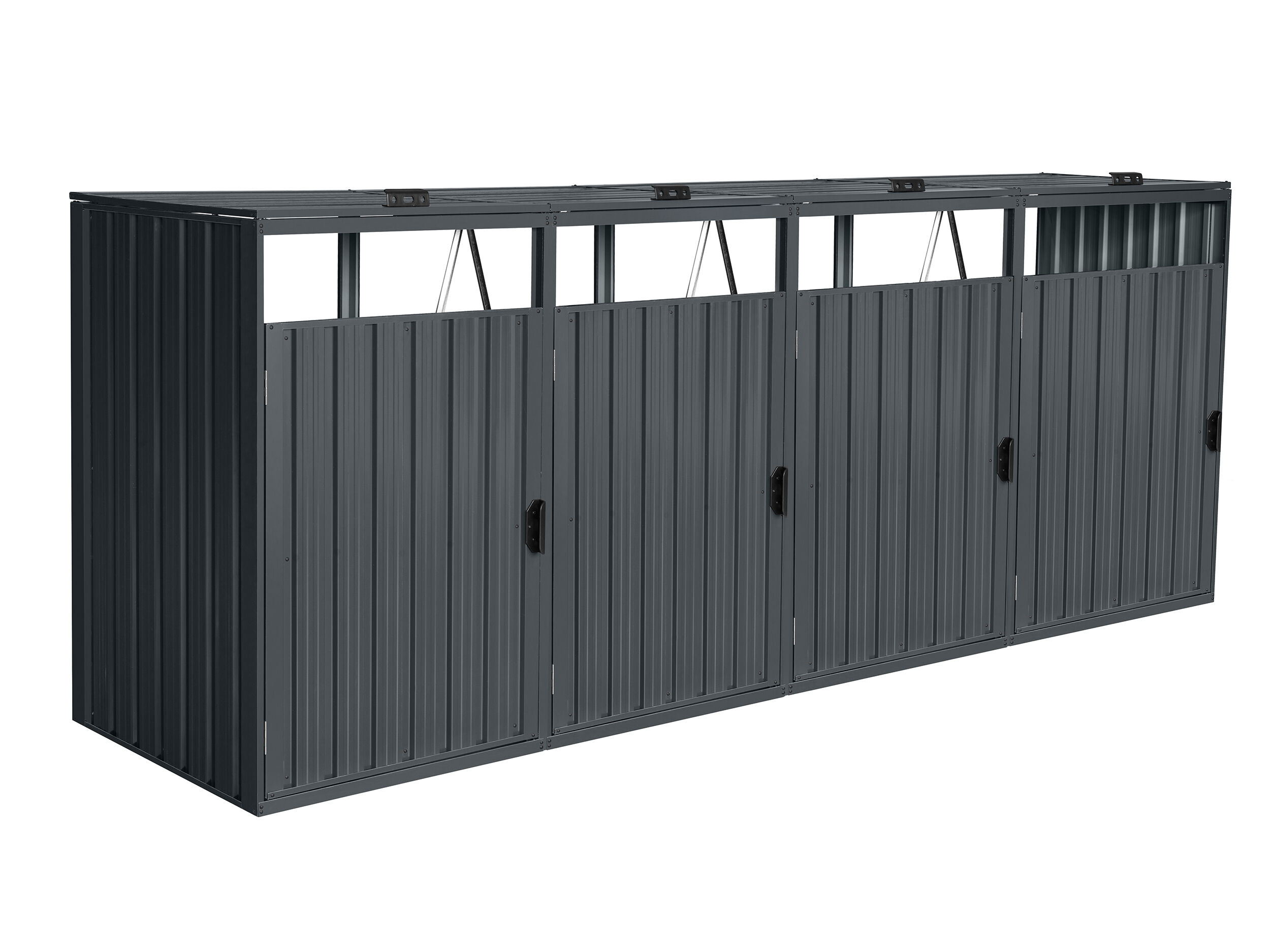 38% Discount! StarLine 4er Mülltonnenbox Modell Cubi Metall 240