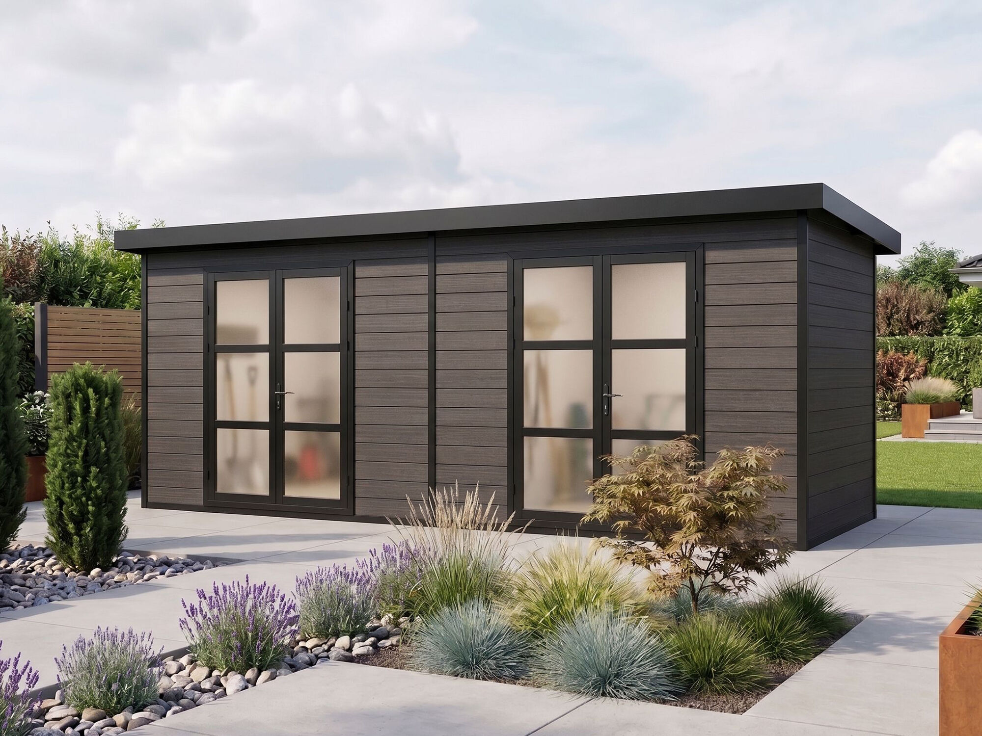 WPC Gartenhaus Modell Style DeLuxe 2-Raum 16,82 m²