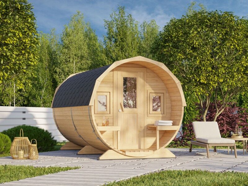 Fjordholz Fass-Sauna Modell Alvin