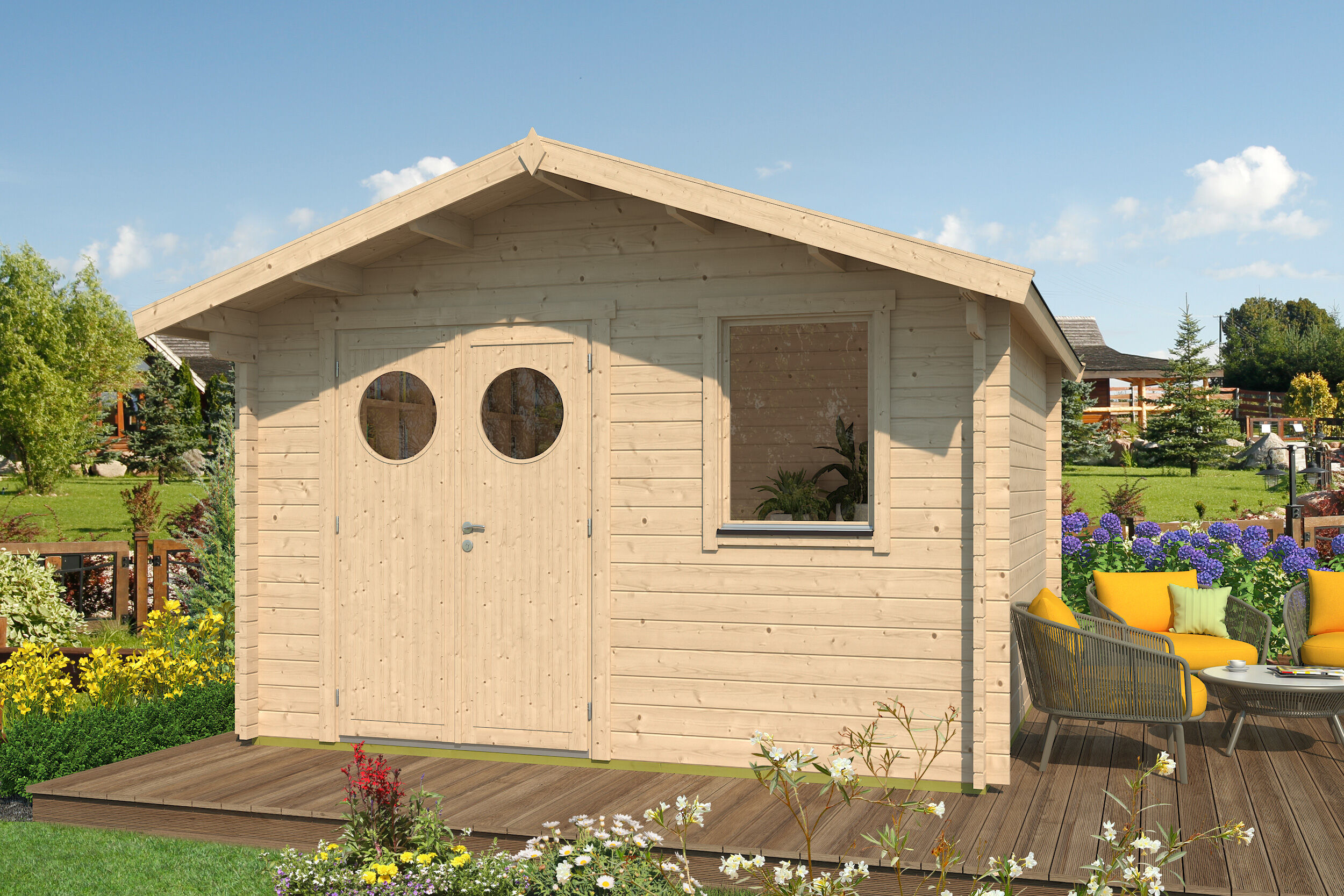 Fjordholz Gartenhaus Modell Lexi 44 J Premium