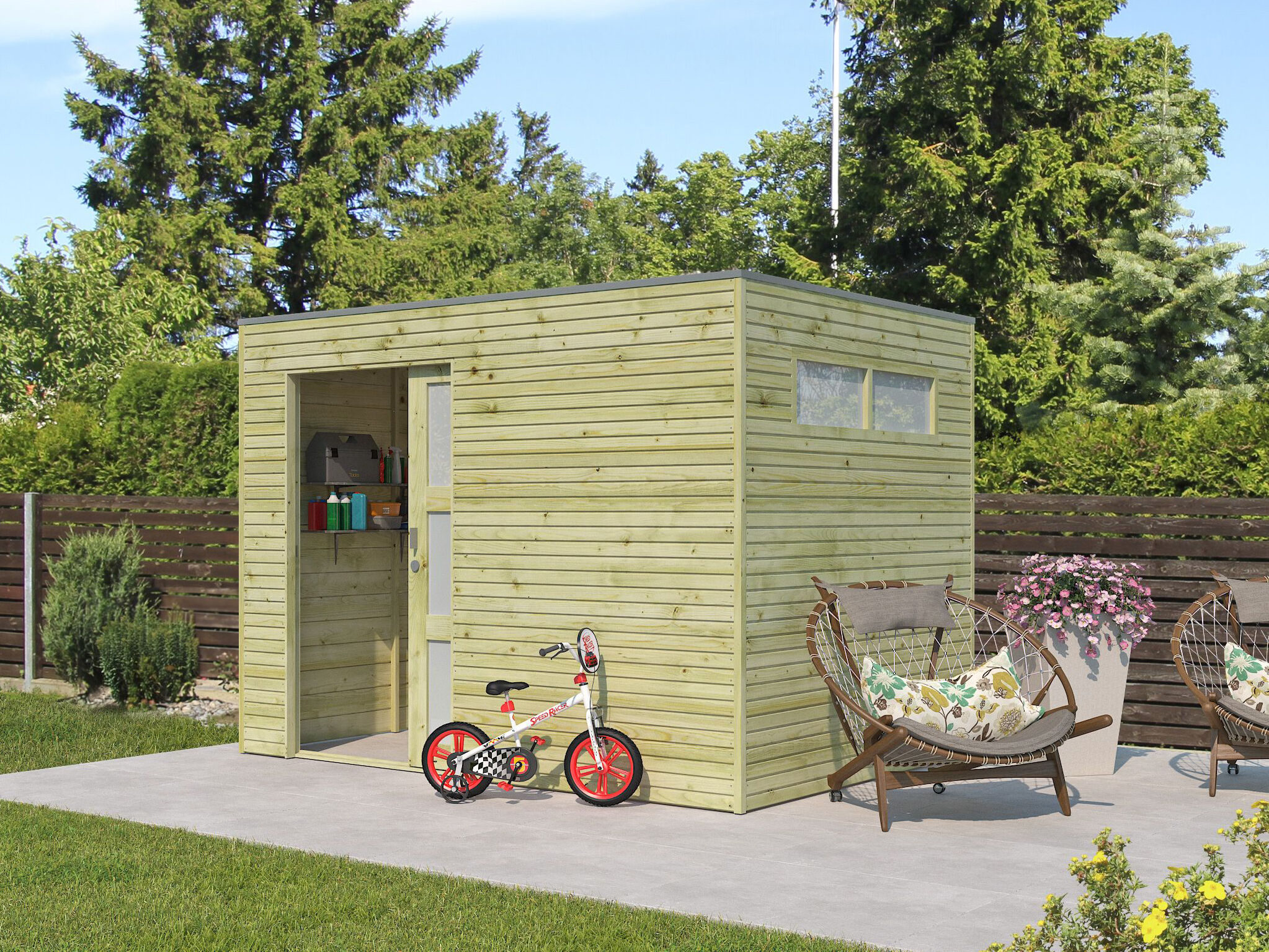 26% reduziert - Holzgartenhaus Modell QBS-Line 6,30 m² 26% reduziert - Holzgartenhaus Modell QBS-Line 6,30 m²