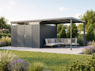 StarLine Metall Gerätehaus Modell Solidum 17,22 m²