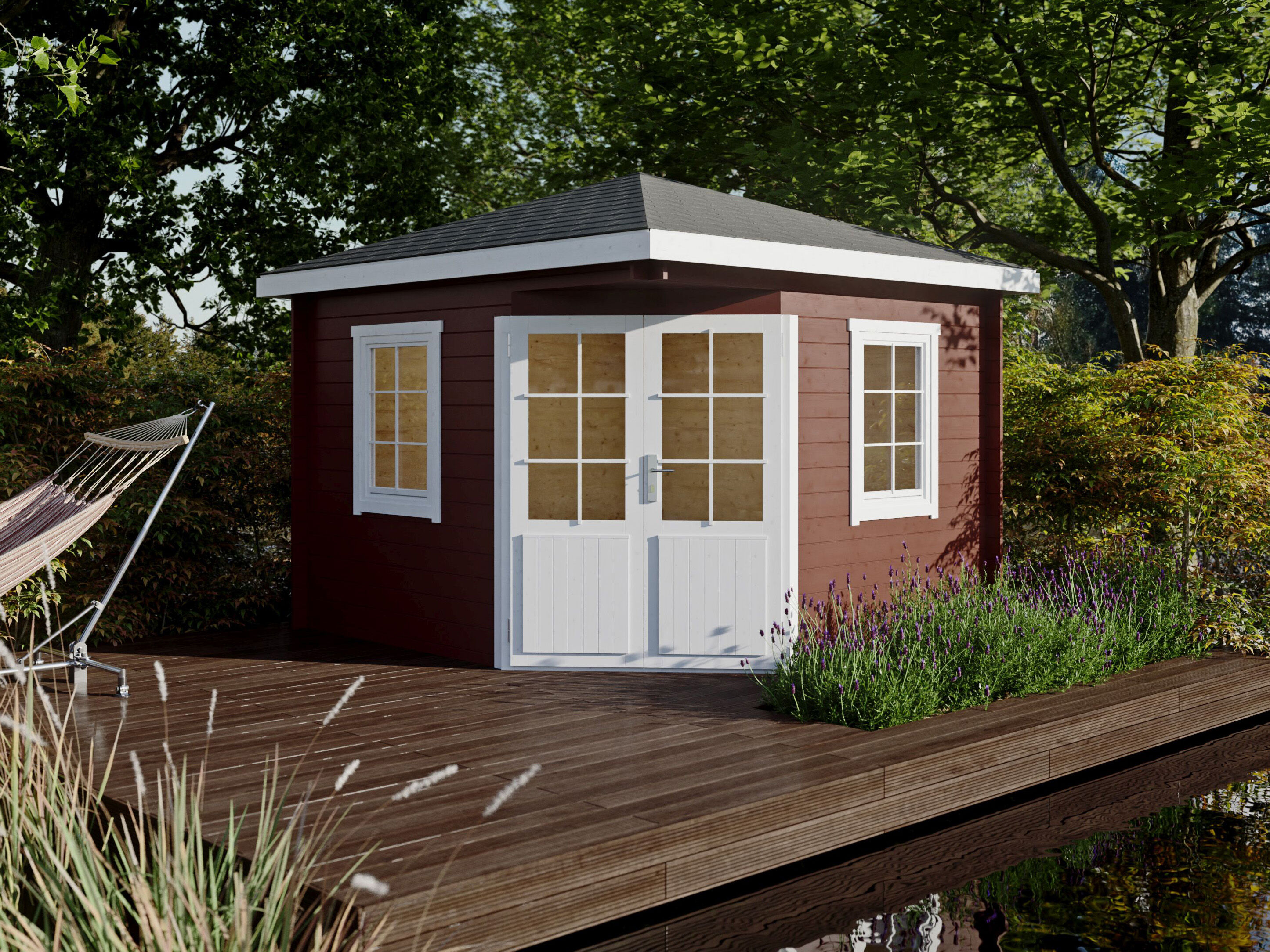 Fjordholz 5-Eck Gartenhaus Modell Evelyn 1B
